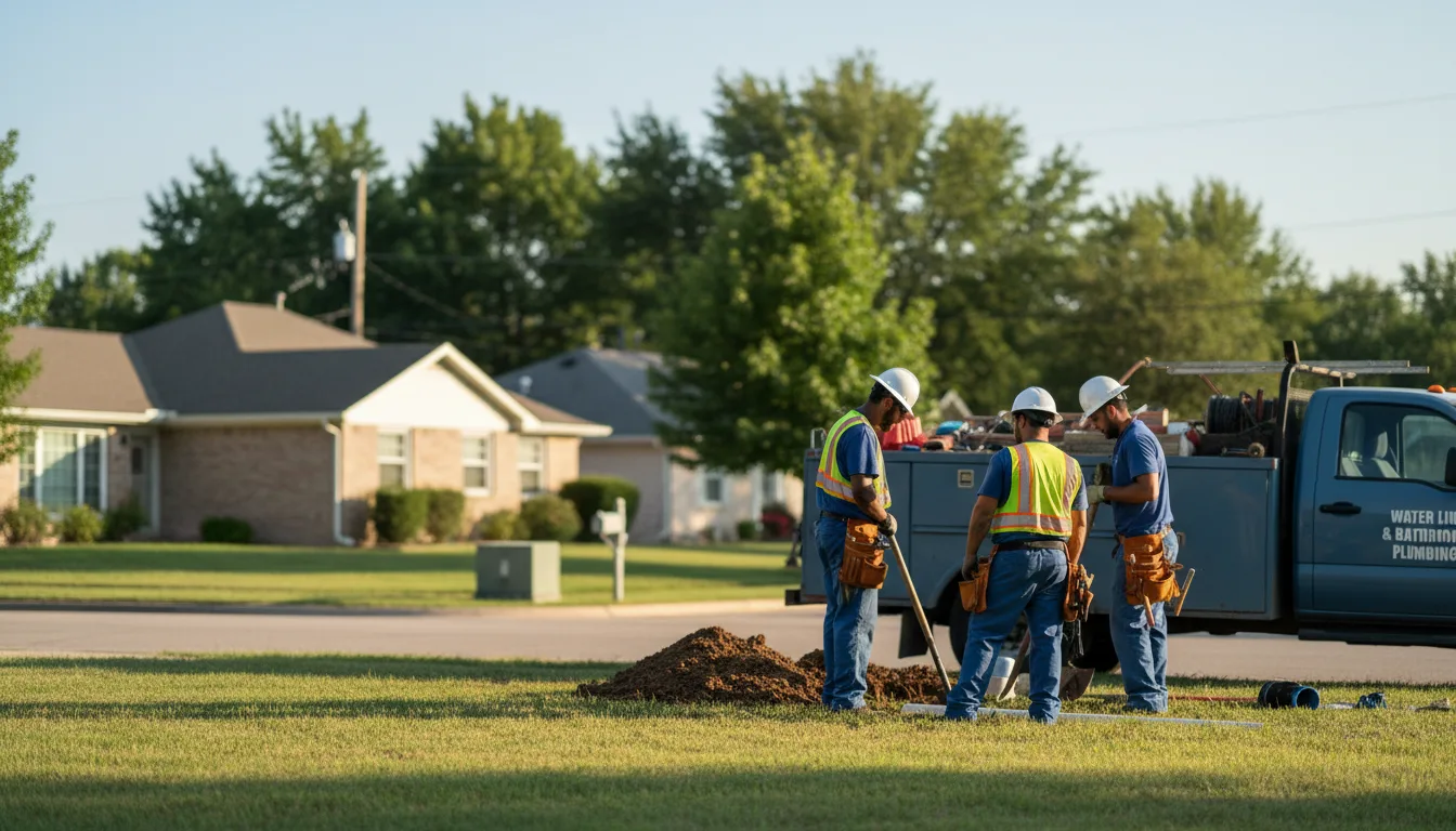 Residential water line and bathroom plumbing service in Helena, MO